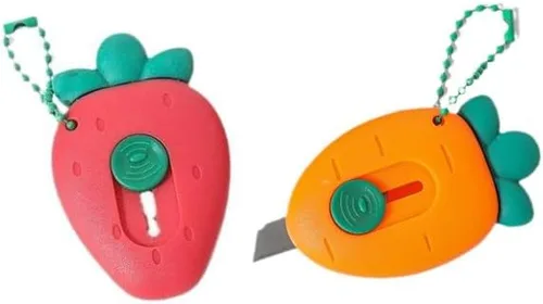 HLLMX 2 piezas Mini cortador de caja mini portátil utilitario cuchillo retráctil caja abrecartas cuchillos utilitarios portátiles oficina escuela