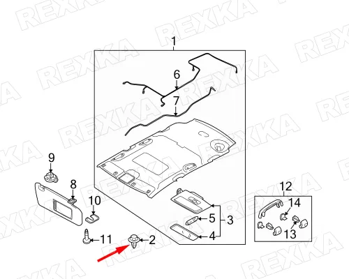 Vista 8 de Rexka 20 piezas de cierre de clip de retención de techo de cuarto de pilar GJ2168885B75 compatible con Mazda 2 Mazda 3 Mazda 5 Mazda 6 CX-3 CX-5