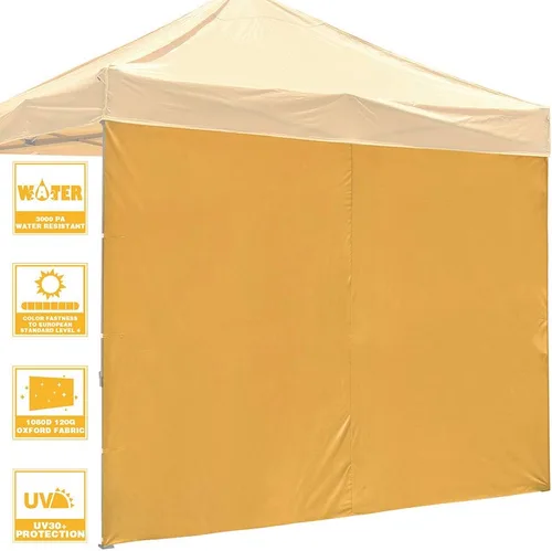 Vista 13 de Instahibit Pared lateral universal de privacidad extraíble 1080D de 4.23 oz con ajuste de cremallera, toldo de fiesta al aire libre de 10 pies