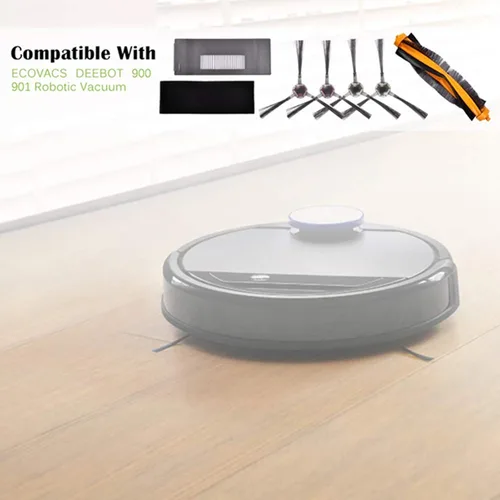 Vista 4 de LICHIFIT Kit de filtro y cepillo de repuesto para ECOVACS DEEBOT 900 901 Aspiradora robótica Accesorios Piezas
