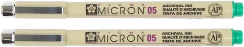 Vista 11 de Sakura Pigma Micron 05 Fineliner, ancho de línea de 0.45 mm, paquete de 2 (negro)