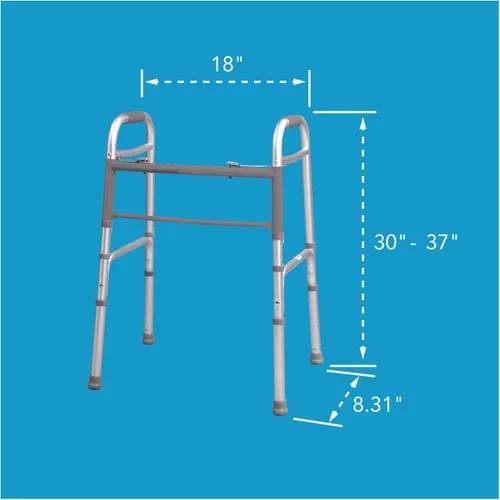 Vista 3 de CAREX Andador plegable para personas mayores, 30-37 pulgadas, 1 unidad