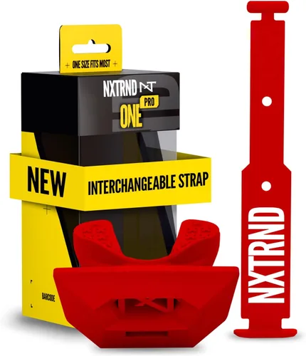 Vista 55 de Nxtrnd One Protector Bucal de Fútbol Americano, Correa Incluida, Se Adapta a Adultos y Jóvenes (Negro)