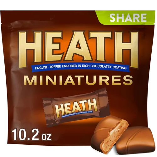 HEATH Miniatures Dulces de Toffee Inglés con Chocolate Paquete para Compartir, 10.2 oz
