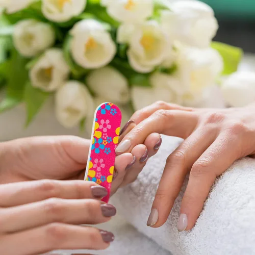 Vista 3 de Mudder Paquete de 150 mini limas de uñas a granel, tableros de esmeril de doble cara para uñas, juego de regalo pequeño desechable, herramientas