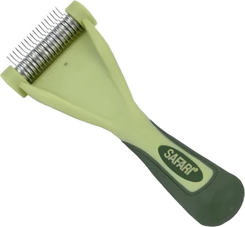 Vista 6 de Coastal Pet Safari Shed - Herramienta mágica de deshedding para perros con pelo medio a largo - Cepillo para desenredar y desenredar perros - Grande