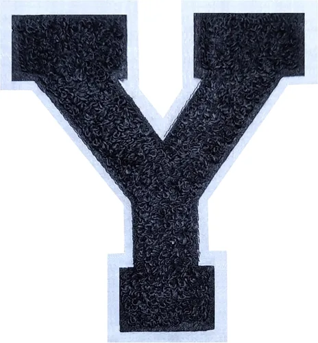 Vista 40 de 2 parches de letras de felpilla termo-adhesivas de 2.5", parches de letras universitarias de punto de felpilla para ropa (negro/blanco 2-1/2, S)