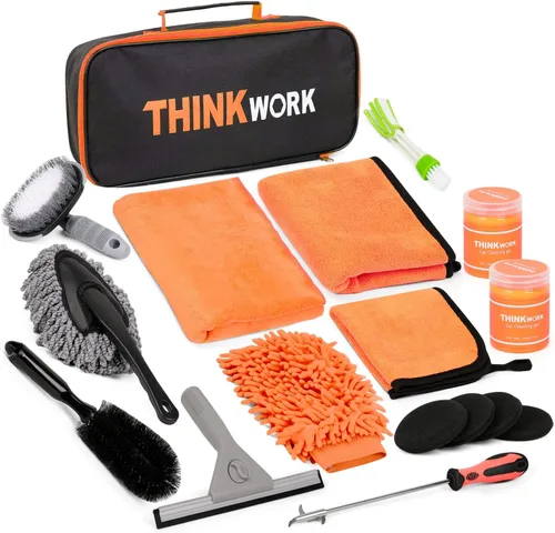 Vista 10 de THINKWORK Aspiradora de Coche de 20V y Inflador de Aire, Aspiradora de Mano Inalámbrica de Alta Potencia de Doble Función con 18000pa de Potencia