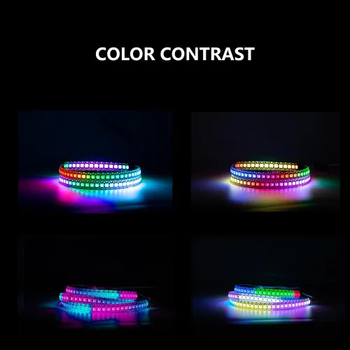 Vista 5 de WS2812B - Tira de LED de 12 V WS2815 (WS2812B actualizado) con luz direccionable individualmente, tira de LED programable con conectores JST-SM de 4