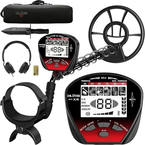 Vista 10 de DR.ÖTEK Detector de metales para adultos, impermeable, kit de detector de oro profesional con mayor precisión, bobina IP68 de 10 pulgadas, 5 modos