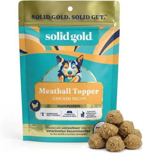 Vista 13 de Solid Gold Complementos de Comida para Perros Secada al Aire para Alimentos Secos – Golosinas saludables para perros con carne de res real
