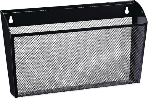 Vista 7 de Universal UNV20026 14 in. x 3.1 in. x 8.2 in. Metal Mesh Wall Letter File - Black