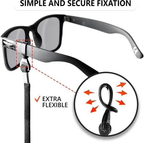 Vista 4 de SIGONNA Correa Cordón Sujetador para Gafas - Correas Cordones para Gafas para Hombres y Mujeres - Sujetadores de Gafas Alrededor del Cuello - Cadena