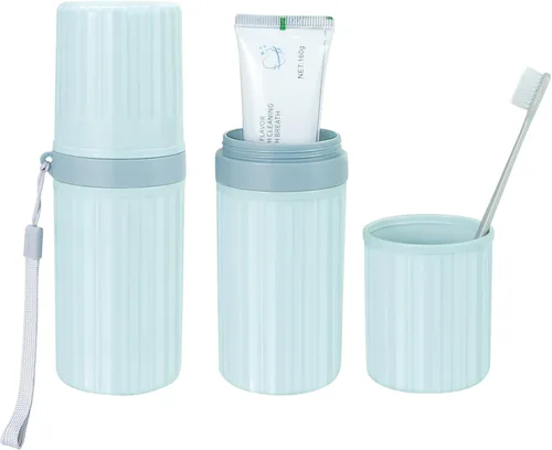 Vista 8 de Mulbozy Paquete de 4 fundas portátiles para cepillos de dientes, de plástico transpirable, para el hogar, viajes, negocios, campamento, escuela