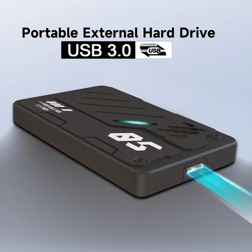 Vista 3 de Disco duro externo portátil ultra delgado USB 3.0 HDD Almacenamiento para PC, portátil, Mac, Xbox one, PS4, PS5 (250 GB)