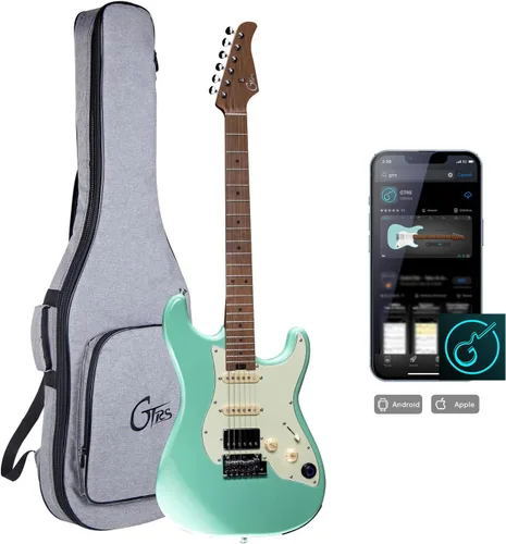 Vista 11 de Kit de guitarra eléctrica inteligente GTRS S800 con sistema de efectos, pastilla HHS, máquina de ritmos Loop, 12 horas de duración de batería