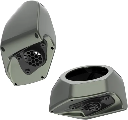 Vista 380 de Advanblack Alpine Green Tour Pack - Paquete de altavoces de 6.5 pulgadas, carcasa de audio trasera, color a juego, ajuste Harley King Tour Pack