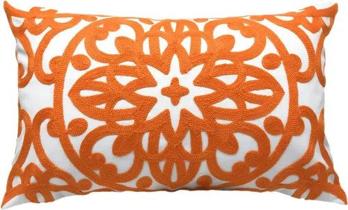 Vista 63 de Alysheer Funda de almohada decorativa bordada de 18 x 18 pulgadas, acogedora y fresca funda de cojín bohemia con diseño de mandala chic de punto
