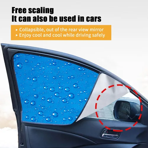 Vista 7 de 2 PCS Side Window Sunshade Sun Shade for Car Window, Auto Window Sunshades Privacy Curtains for Baby, Water Drop Design Sun Shade for Car Heat