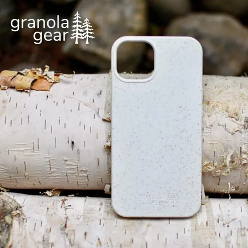 Vista 6 de Eco by GranolaGear - Funda ecológica para iPhone 15, biodegradable, compostable, sin plástico, hecha de plantas, nieve alpina