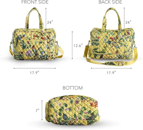 Vista 3 de Maison d' Hermine Bolsa de hombro 100% algodón, bolsa de trabajo informal para mujer, bolsas de gran capacidad para compras, viajes, playa, gimnasio