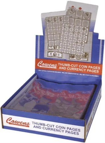Páginas de monedas para monedas de 2 1/2 x 2 1/2 (cantidad = 10 páginas).