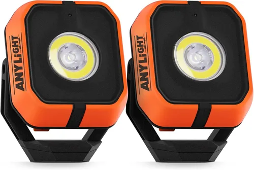 Vista 8 de Luz de trabajo recargable con 4 modos, luz de trabajo magnética de 1200 lm con IP65 impermeable, luces de trabajo LED de batería de 3350 mAh