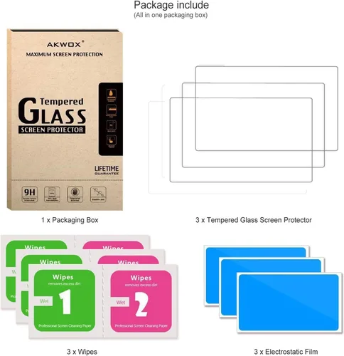 Vista 7 de AKWOX - Protector de pantalla de vidrio templado para Nikon D3500 D3400 D3300 D3200 D3100, AKWOX [0.012 in 2.5D alta definición 9H] cubierta