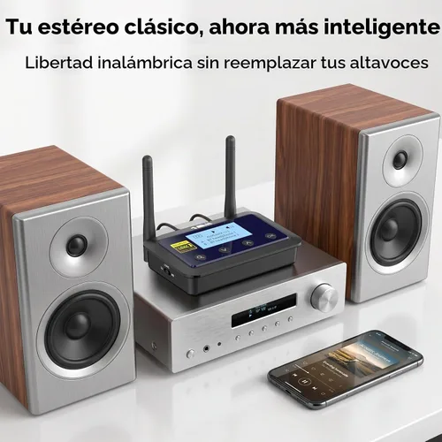 Vista 5 de 1Mii B03Pro+Bluetooth 5.3 Transmisor Receptor w/LDAC para TV Home Stereo