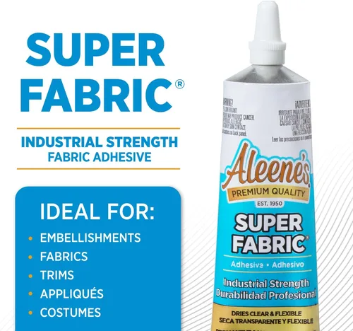Vista 4 de Aleene's Adhesivo de tela superadhesiva, unión de platino, súper resistente, ultra flexible, permanente, UV e impermeable, 1 paquete, 1.5 onzas
