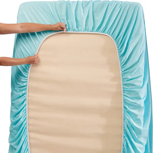 Vista 2 de Nestl Juego de funda de edredón y sábanas de 7 piezas, incluye funda de edredón, sábana encimera, sábanas bajeras, 2 fundas de almohada y 2 fundas