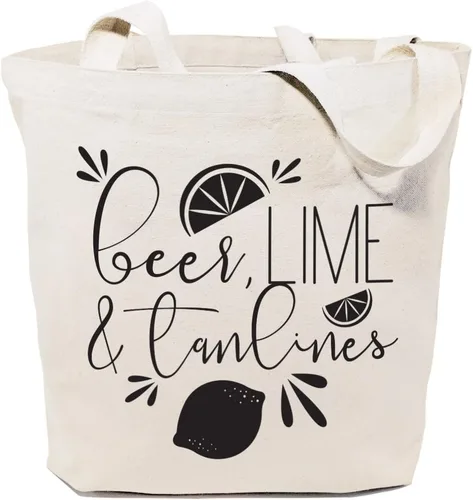 Vista 30 de The Cotton & Canvas Co. Playa, comestibles, mercado de agricultores, compras y viajes, bolsa de hombro reutilizable