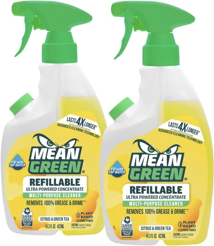 Vista 9 de Mean Green Recargable Ultra Potenciado CONCENTRADO Limpiador Multiusos, Cítricos y Té Verde, 420 ml