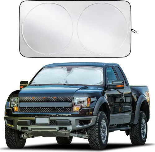 Vista 184 de EcoNour - Parasol plegable para parabrisas de Toyota Tacoma 2016-2025 2026, accesorios para camioneta de 2 puertas y 4 puertas, protector de visera