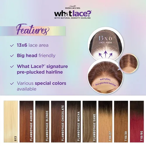 Vista 7 de Sensationnel What Lace Pelucas 13X6 - Latisha Encaje Frontal Atado a Mano Sin Pegamento Sintético con Densidad Natural Línea de Cabello Predepilada