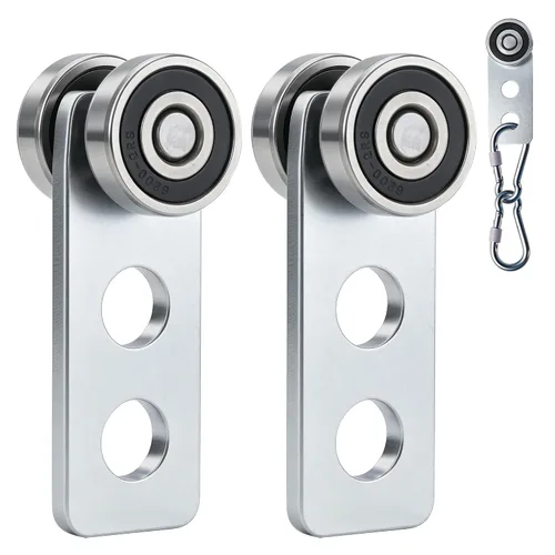 Rodillos de montaje de carretilla de 2 ruedas Fuperoo. Montaje de carro de rodamientos. La parte superior del carro tiene espacio para tornillos de