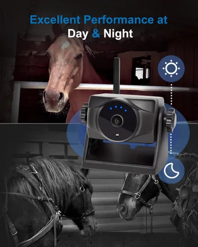Vista 5 de Cámara de respaldo inalámbrica magnética 1080P, batería recargable de 90 días, cámara de visión trasera y frontal impermeable para enganchar barco