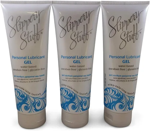 Slippery Stuff Gel lubricante personal a base de agua, 8 onzas (paquete de 3)
