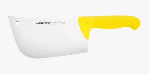 Vista 20 de Arcos Cuchillo de carnicero de acero inoxidable nitrum de 7 pulgadas y hoja de 7.480 in. Cuchillo de carnicero profesional. Mango ergonómico de Negro