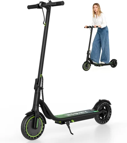 Vista 10 de WERHY Scooter eléctrico plegable para niños, motor de 350 W, alcance máximo de 12/16 millas, velocidad máxima de 19 MPH, neumático sólido de 8.5
