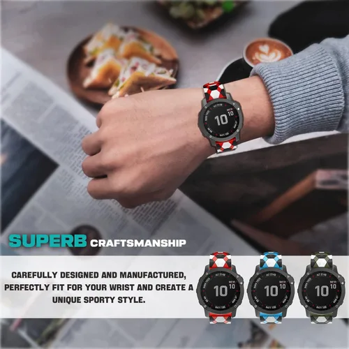 Vista 7 de OVERSTEP Compatible con la correa de reloj Fenix 5, 0.866 pulgadas QuickFit Correa de liberación rápida para Garmin Fenix 5 PlusFenix 6Fenix 6