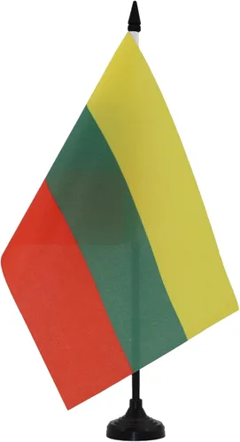 Vista 56 de Aland Table Flag 4'' x 6'' - Aland - Finland Desk Flag 15 x 10 cm - Black plastic stick and base - AZ FLAG
