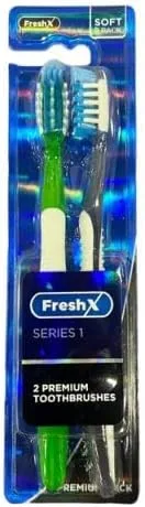 Vista 3 de FreshX - Cepillo de dientes suave para adultos, cabezales de cepillo de dientes extra suaves para dientes sensibles, 2