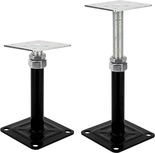 Paquete de 2 soportes de elevación, soportes de ajuste, soportes de nivel, gatos de piso, gato de casa ajustable para el piso, mini gato de tornillo