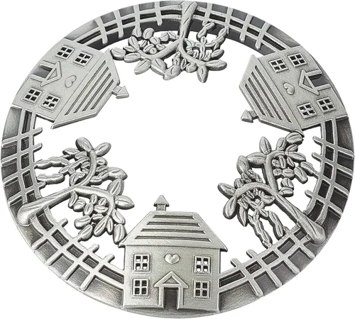 GORGECRAFT Candle Toppers - Cubierta perfumada para velas, tapas de frascos, fundas para regalos, diseño de casa antigua de flores, accesorios de