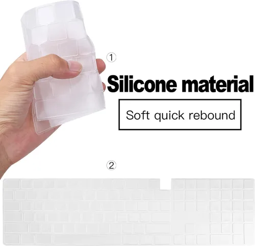 Vista 7 de co2CREA Funda protectora compatible con Apple Magic Keyboard w/Touch ID Numeric Keypad A2520 Ultra Thin Full Size Keyboard Cover