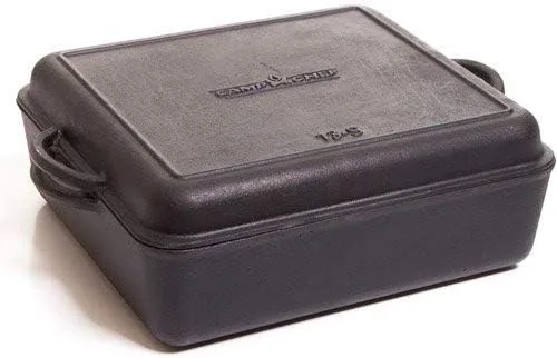 Vista 3 de Camp Chef Horno holandés cuadrado, hierro fundido con acabado sazonado verdadero, horno holandés de 13