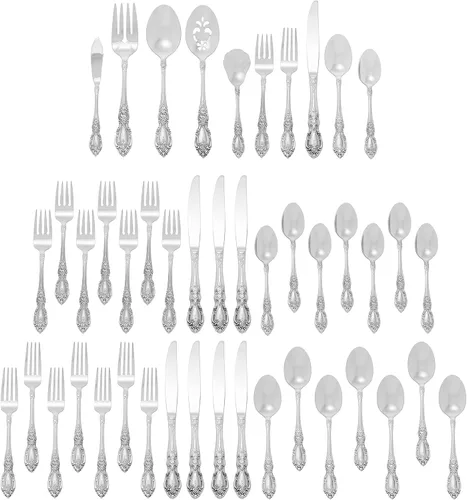 Vista 3 de Oneida Wordsworth - Juego de cubiertos de 45 piezas (servicio para 8) y Louisiana 6 piezas