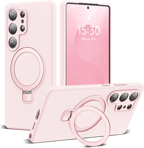 Vista 24 de SKYLMW Funda para Samsung Galaxy S23 con soporte magnético invisible [compatible con Mag-Safe] probada contra caídas militares