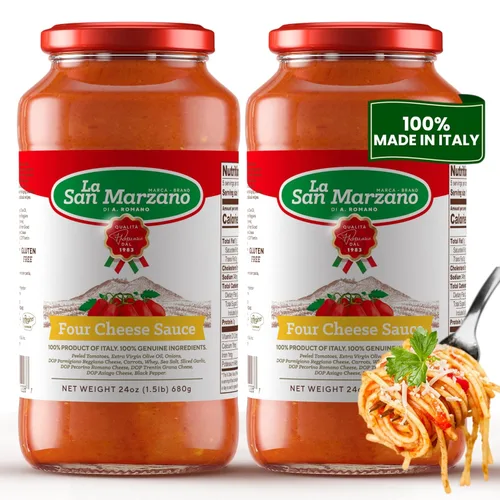 Vista 15 de La San Marzano Salsa Arrabiata, 24 onzas, salsa para pasta hecha en Italia, tomate multiusos de primera calidad, todo natural, dieta mediterránea